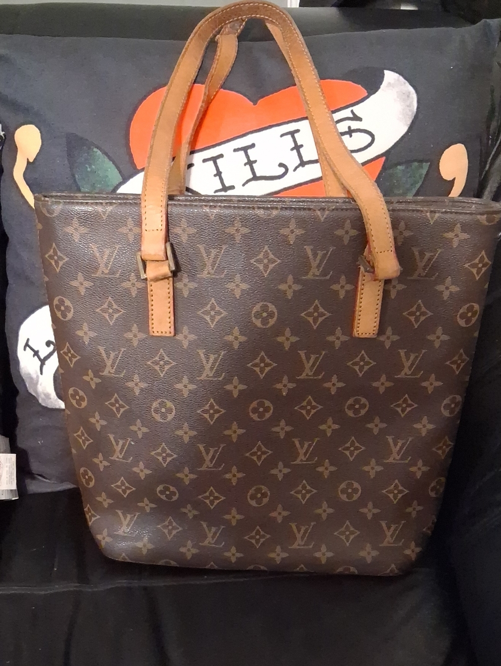 Louis Vuitton Brown Monogram Canvas Tote with Vachetta Straps